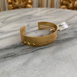 Madewell Heart Matte Gold Cuff Bracelet